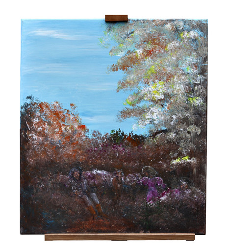 Tableau huile expressive sur - expressive,