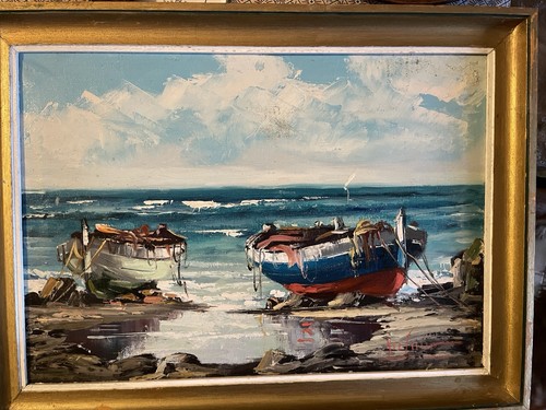 Bateaux pêche sur plage - bateaux,