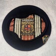 Vintage Black Beret Switzerland Super Basque Impermeable See Pics