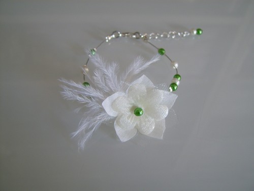 Bracelet vert ivoire robe - vert/ivoire,
