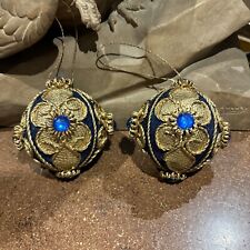 beautiful old pair of big vintage christmas balls