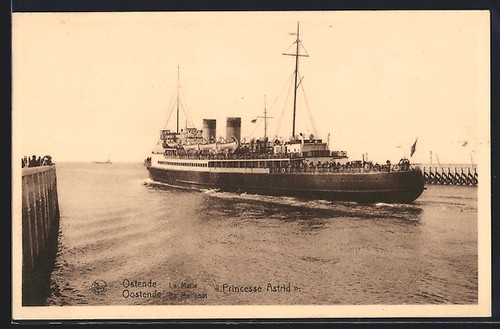 Carte postale ostende bateau - ostende,,