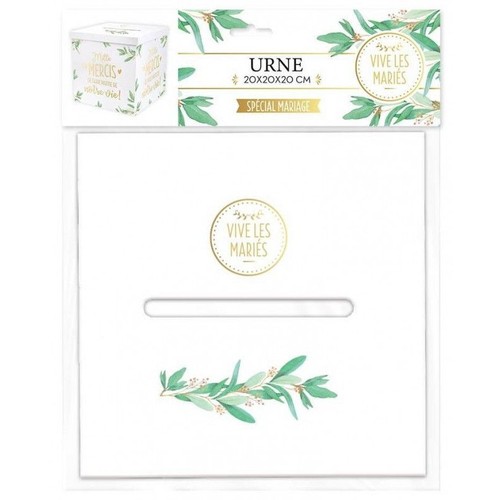 Urne blanche dorée - -,