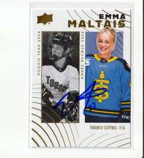 EMMA MALTAIS autographed SIGNED '24/25 Tim Hortons PWHL TORONTO SCEPTRES card