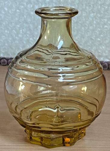 Carafe vase verre jaune - en,