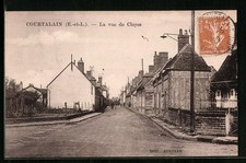 Old postcard Courtalain, La vue de Cloyes 1929 
