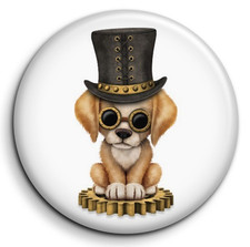Steampunk Chiot -  Badge 38mm
