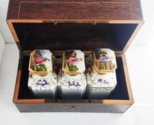 Boîte à thé, bois incrusté