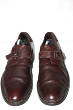 HESCHUNG Derby Boucles Modèle Bouleau Cuir Grainé Marron Foncé T 43 TBE