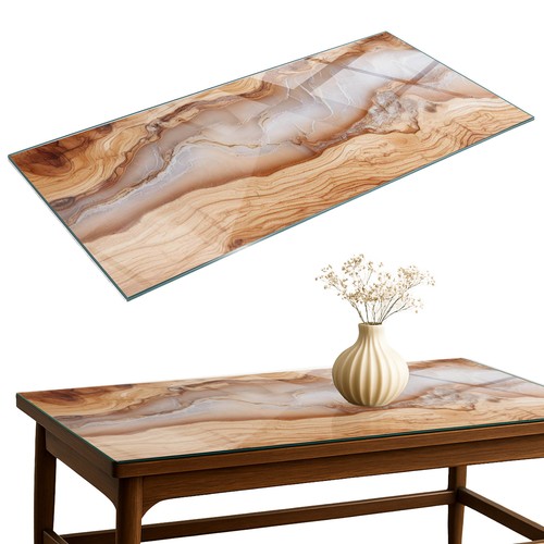 Plateau table verre pour - de, en