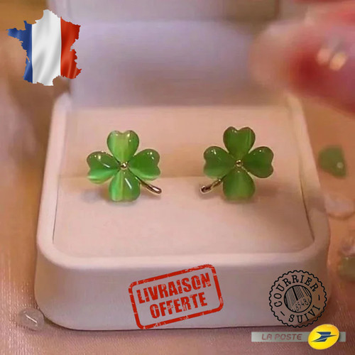 Boucles oreilles trèfle - boucles,