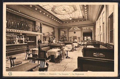 Cpa reims brasserie la - brasserie,