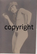 vintage photo 30s woman nude poses cap cigarette men nude photo paris