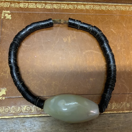 Collier bois noir pierre - noir, ,