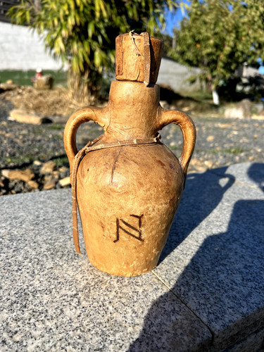 Ancienne gourde berger cuir - berger,