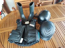 KIT RIDING HELMET VEST BOOTS DECATHLON EXCELLENT