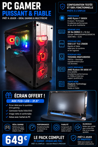 Gamer ryzen 3800x - pc, 7