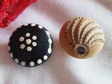 Duo Antique Painted Wooden Foot Collection 2.2cm D7O Buttons