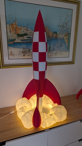 Fusée inspiration tintin avec