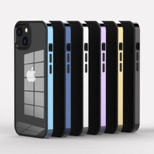 Coque iPhone 14 Pro / Pro Max / Plus – Antichoc Transparente Fine Chromée Bumper