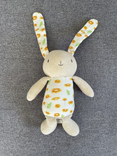 Peluche doudou lapin fleurs - peluche,