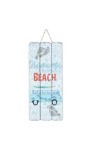Panneau bois déco océan bord de mer, déco surf Californie, enseigne bois surfeur