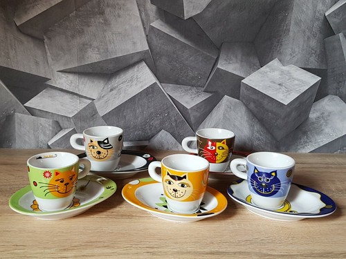 Tasses soucoupes chat - soucoupes,