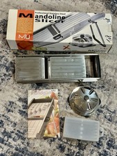 MIU France Stainless Steel Professional Mandoline Slicer with 6 Blades