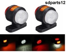 2 Feux de Gabairt Position Lateraux 12V LED Tricolore Rouge Blanc Orange