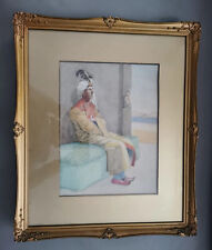 Homme en costume oriental Aquarelle