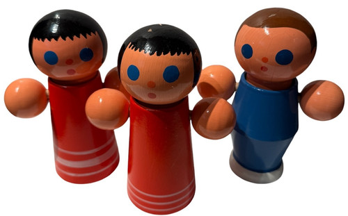 Vintage wooden wood boy - vintage,