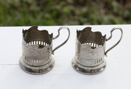 Deux porte verres - porte-verres, russes