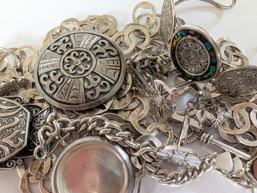 Lot anciens bijoux argent - lot,