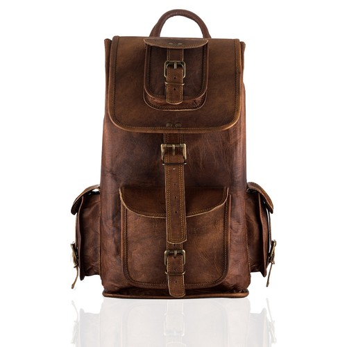 Sac dos cuir vintage - sac,