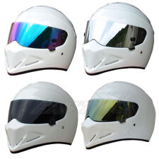 White Racing Motorcycle Helmet Motorbike Full Face Helmet DOT For Street Bandit