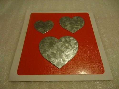 Coeurs metal argente 3 - -,