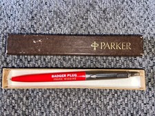Parker Red/Chrome/Stainless Personalized- Nice Pen Badger Plug