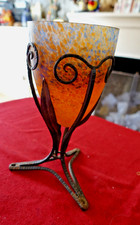 vase art deco fer forgé et