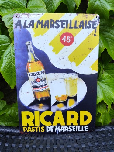Plaque métal ricard 20x30cm - plaque,