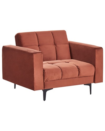 Fauteuil velours dossier - fauteuil, en