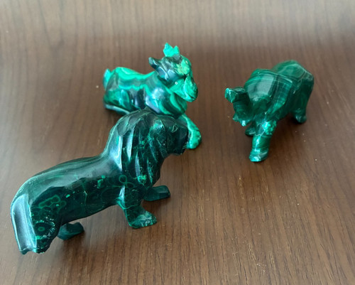 Figurine animaux malachite - figurine,