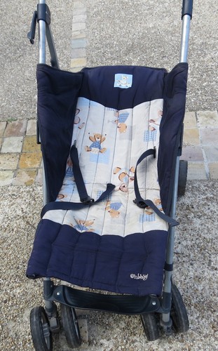Poussette canne bleue pliante - canne,