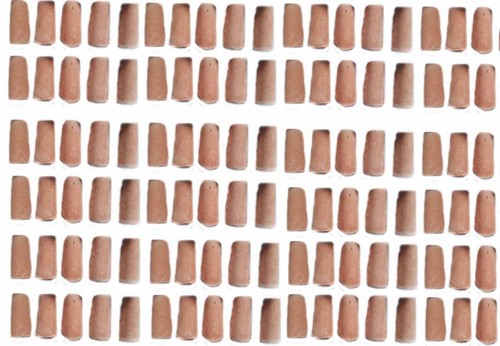 450 tuiles 5x10mm - 5x10mm, terre
