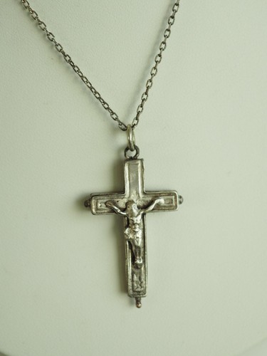 Croix reliquaire ancien - croix, argent