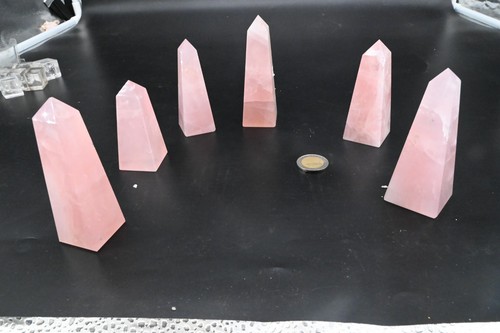 Lot quartz rose obélisque - lot,