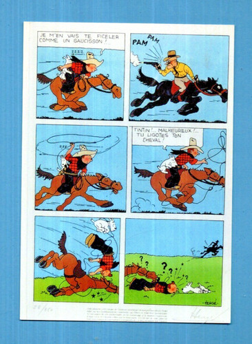 Carte postale tintin reprenant - carte,