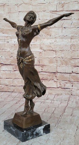 Vintage art deco bronze - art, femme