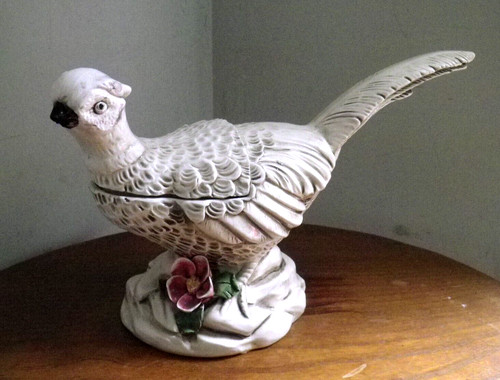Ancienne bonbonnière faisan