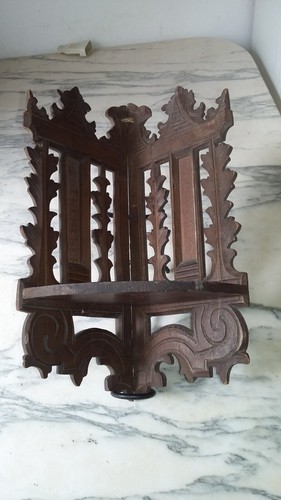 Ancienne etagere bois sculpte - etagere,