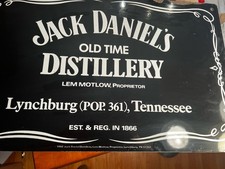 VINTAGE JACK DANIELS 1992 DISTILLERY DOUBLE SIDED PORCELAIN SIGN 23" by 14.5"
